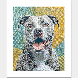 Dog Portrait - Pitbull Posters and Art